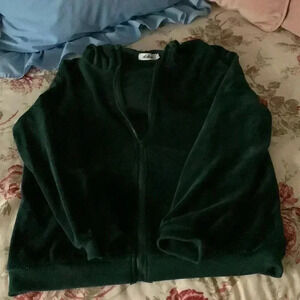 Ladies Dark Green Hoodie Size L